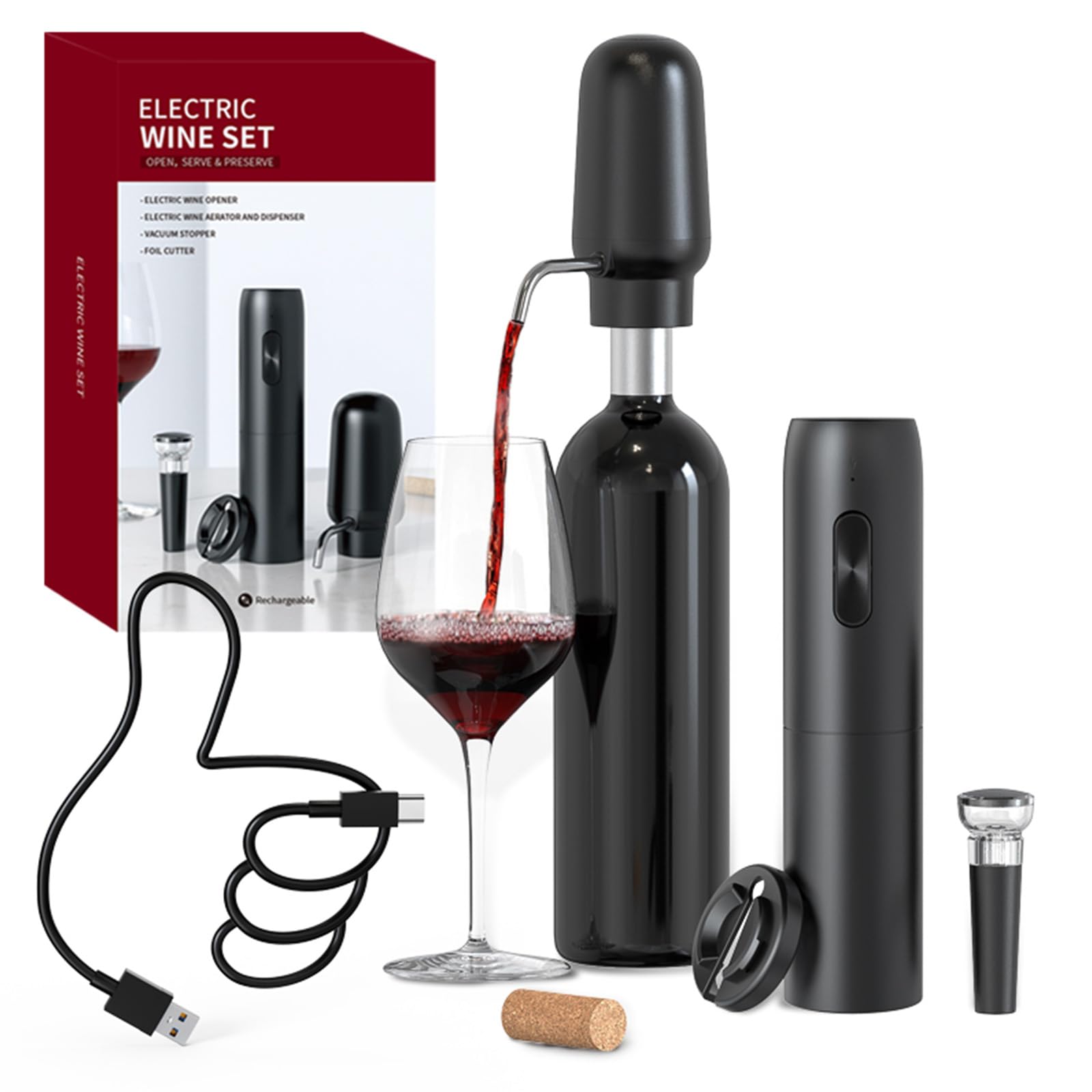 Intelligent Electric Wine Aera - Decanter Aerator Set review and price