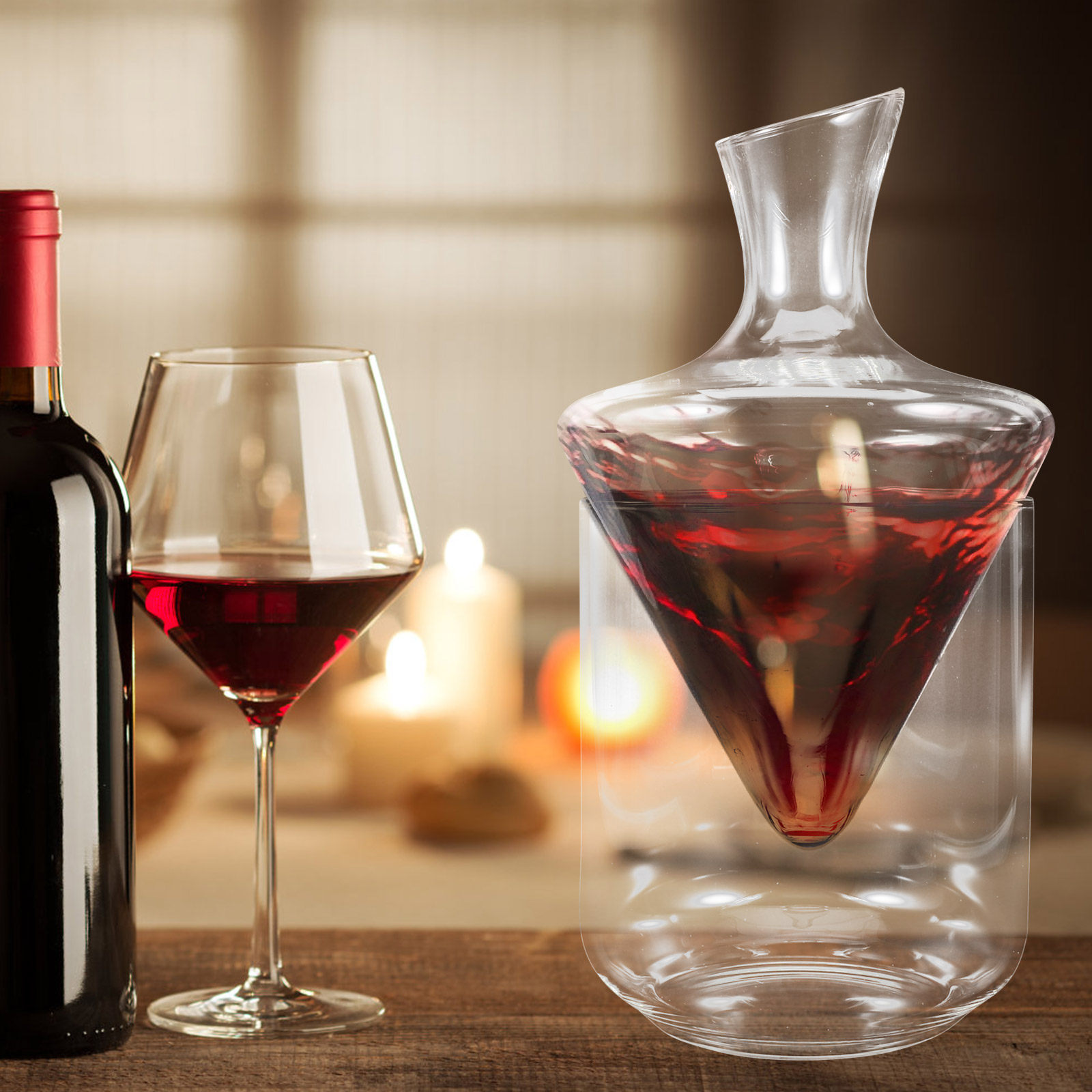 1Pcs Clear Transparent Glass D - Decanter Aerator Set review and price