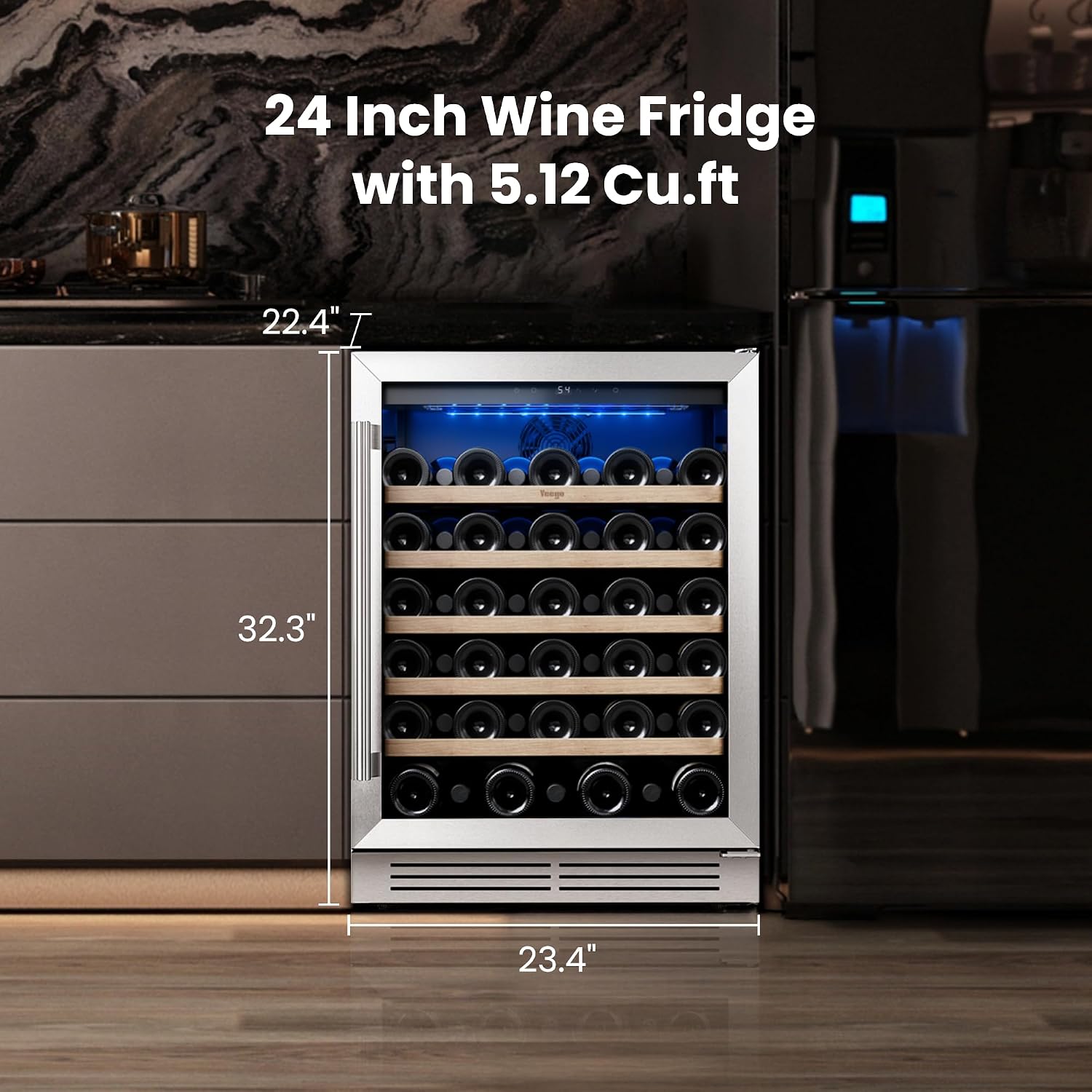 Yeego Wine Fridge Cooler - 24  - Wine Beer Fridge Under Counter review and price