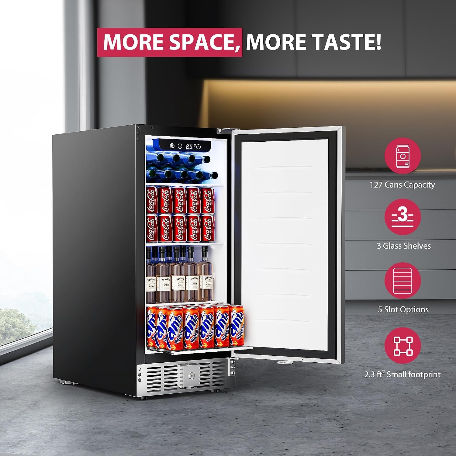 15 Inch Beverage Cooler Under  - Wine Beer Fridge Under Counter review and price